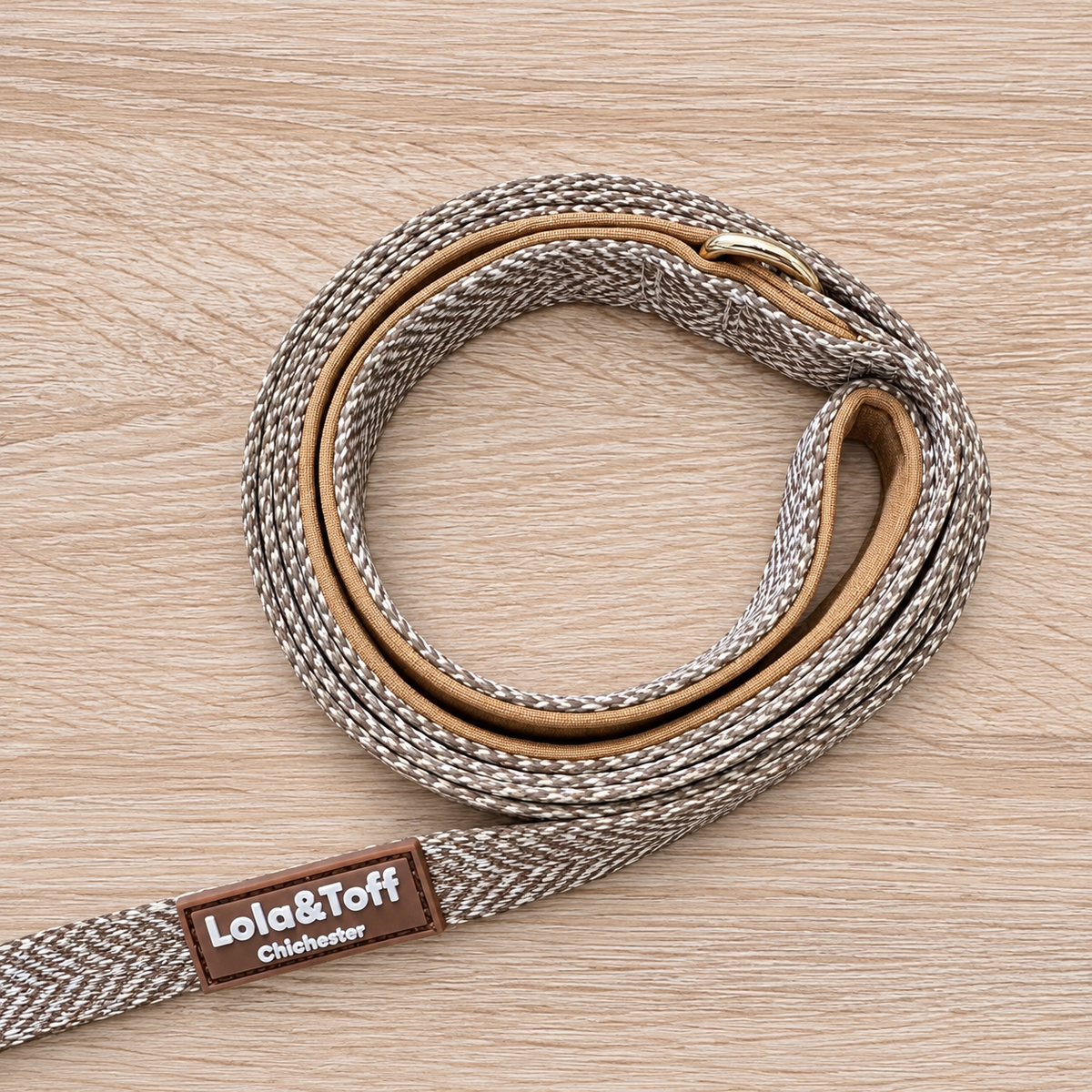 Oatmeal Tweed Effect Dog Lead