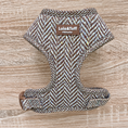 Load image into Gallery viewer, Oatmeal Tweed Effect Puppy Harness
