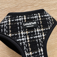 Load image into Gallery viewer, Lottie Luxe Black & White Tweed Dog Harness
