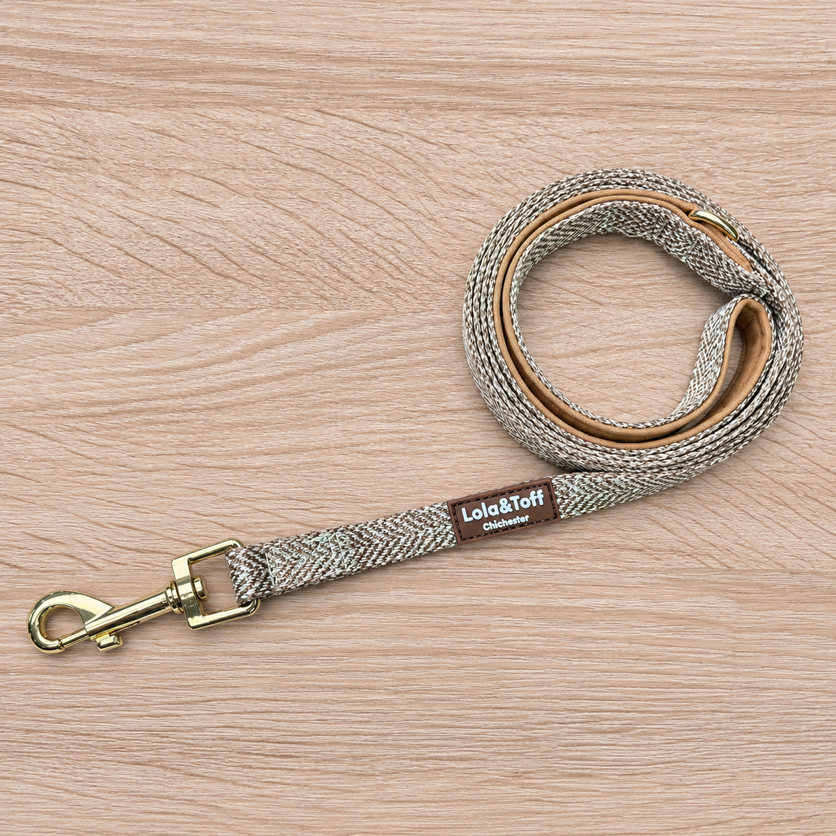 Oatmeal Tweed Effect Dog Lead