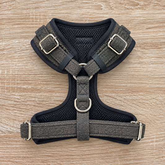 Goodwood Green Harris Tweed Country Dog Harness