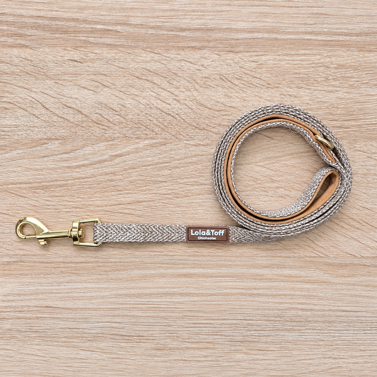 Oatmeal Tweed Effect Dog Lead