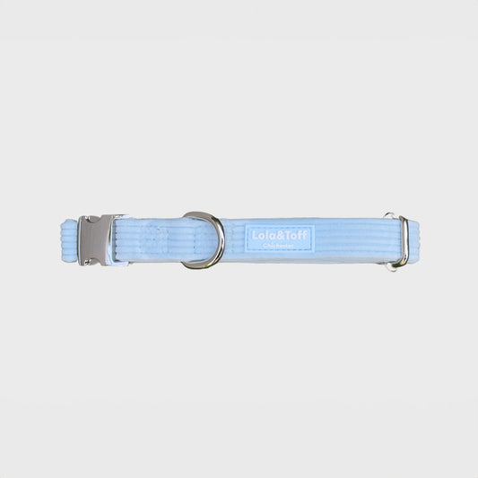 Baby Blue Corduroy - Adjustable Collar