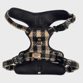 Load image into Gallery viewer, Black & Tan Tweed Large Dog Harness with Handle
