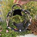 Load image into Gallery viewer, Black & Tan Tweed Large Dog Harness with Handle

