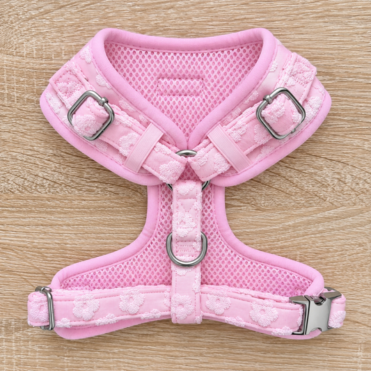 Pink Daisy Adjustable Dog Harness