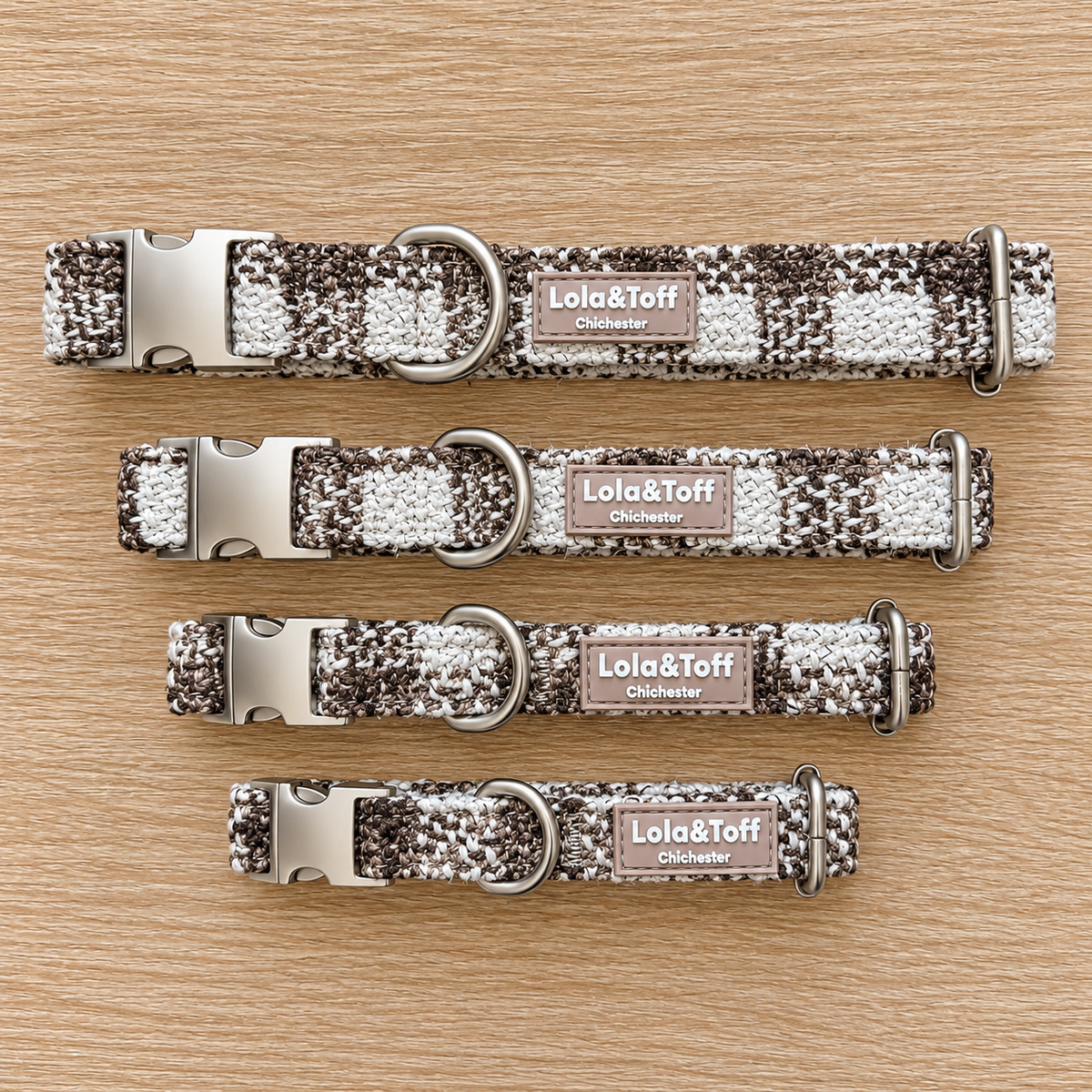 Pebbles Luxe Tweed Dog Collar