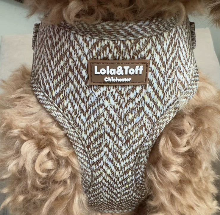 Oatmeal Tweed Effect Puppy Harness