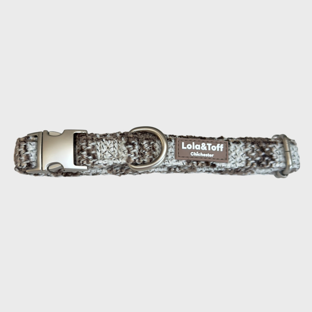 Pebbles Luxe Tweed Dog Collar
