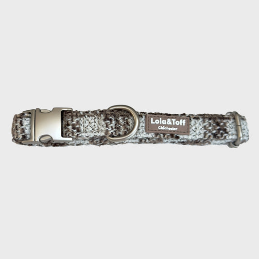 Pebbles Luxe Tweed Dog Collar