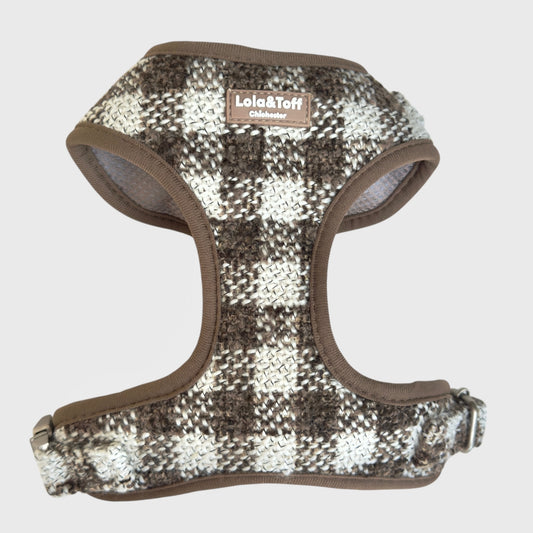 Pebbles Luxe Tweed Dog Harness