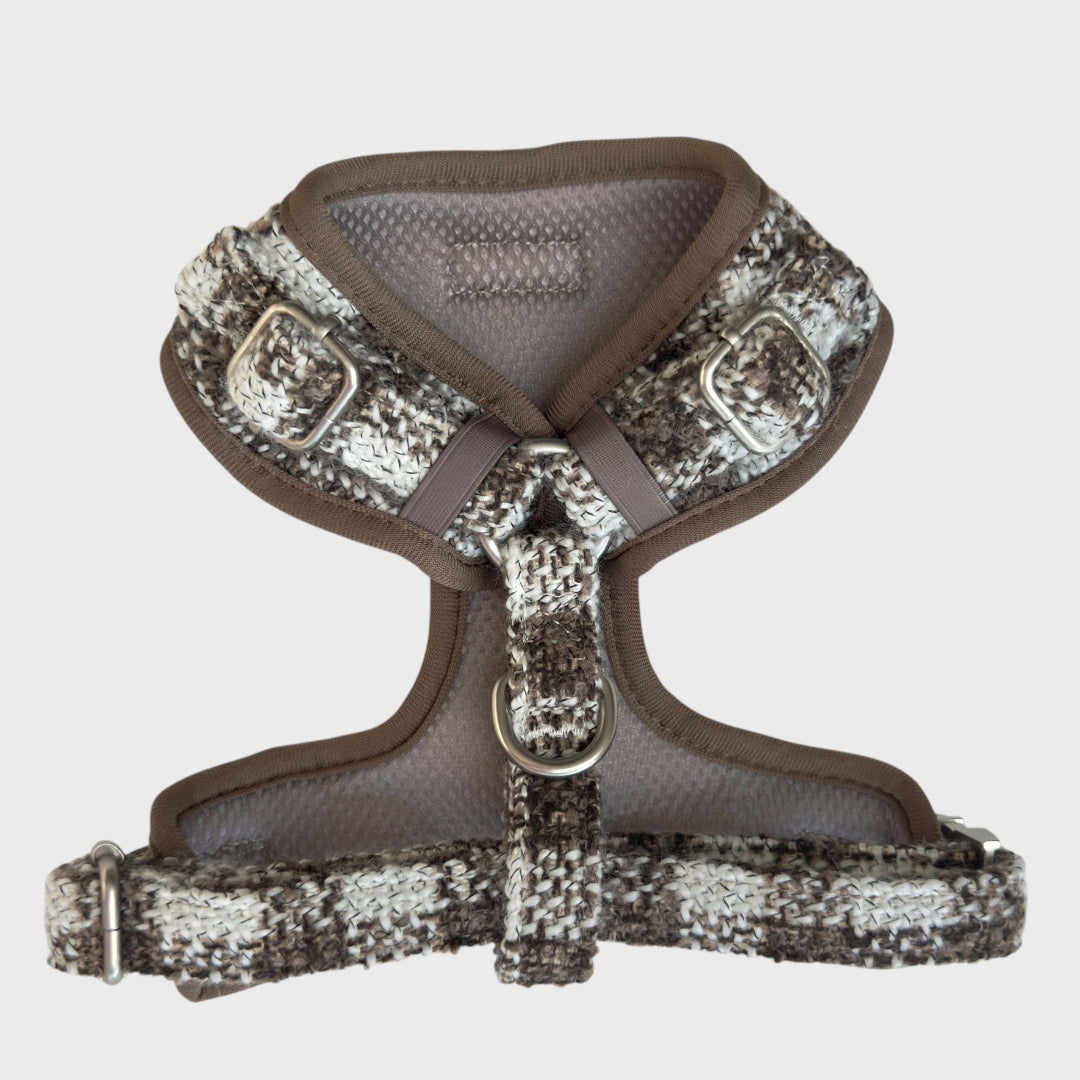 Pebbles Luxe Tweed Dog Harness