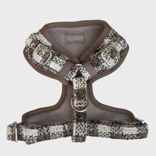 Pebbles Luxe Tweed Dog Harness