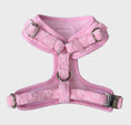 Load image into Gallery viewer, Pink Daisy Towelling - adjustable dog harness
